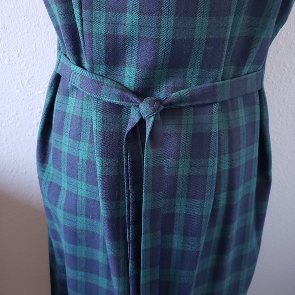 Ladies vintage plaid midi dress size 6 - Picture 4 of 8